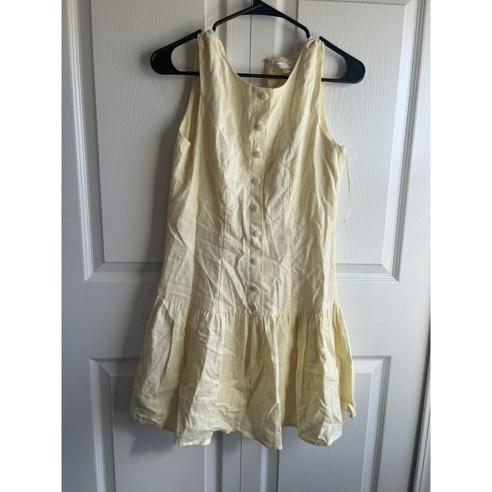 WAYF Martini Linen Blend Minidress Women's Size Medium
